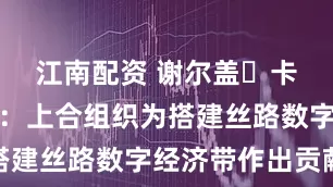江南配资 谢尔盖・卡纳夫斯基：上合组织为搭建丝路数字经济带作出贡献