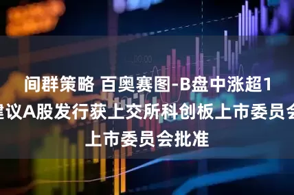间群策略 百奥赛图-B盘中涨超10% 建议A股发行获上交所科创板上市委员会批准