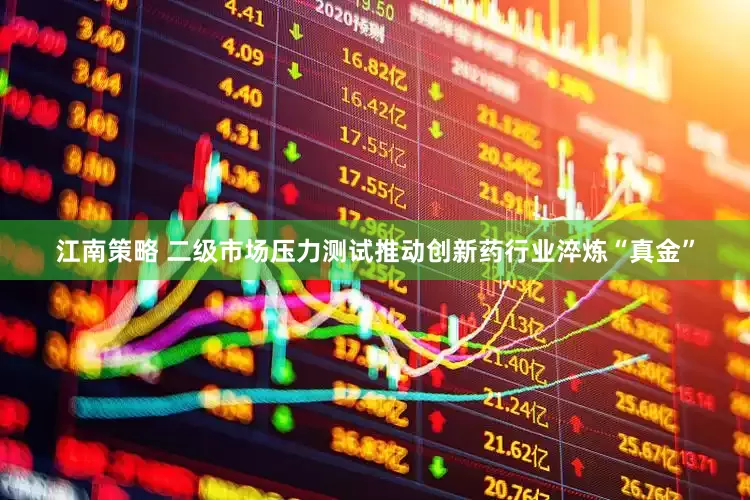 江南策略 二级市场压力测试推动创新药行业淬炼“真金”